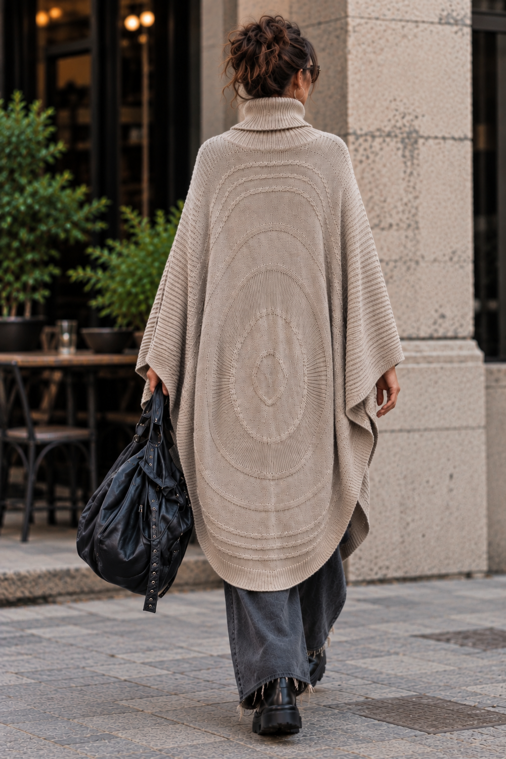 COCOON PONČO – BEŽ - Image 2