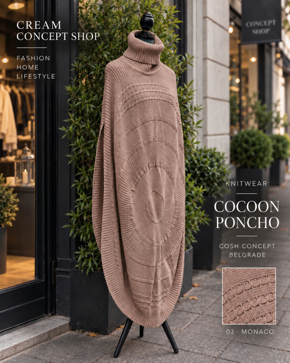 COCOON PONCHO – MONACO